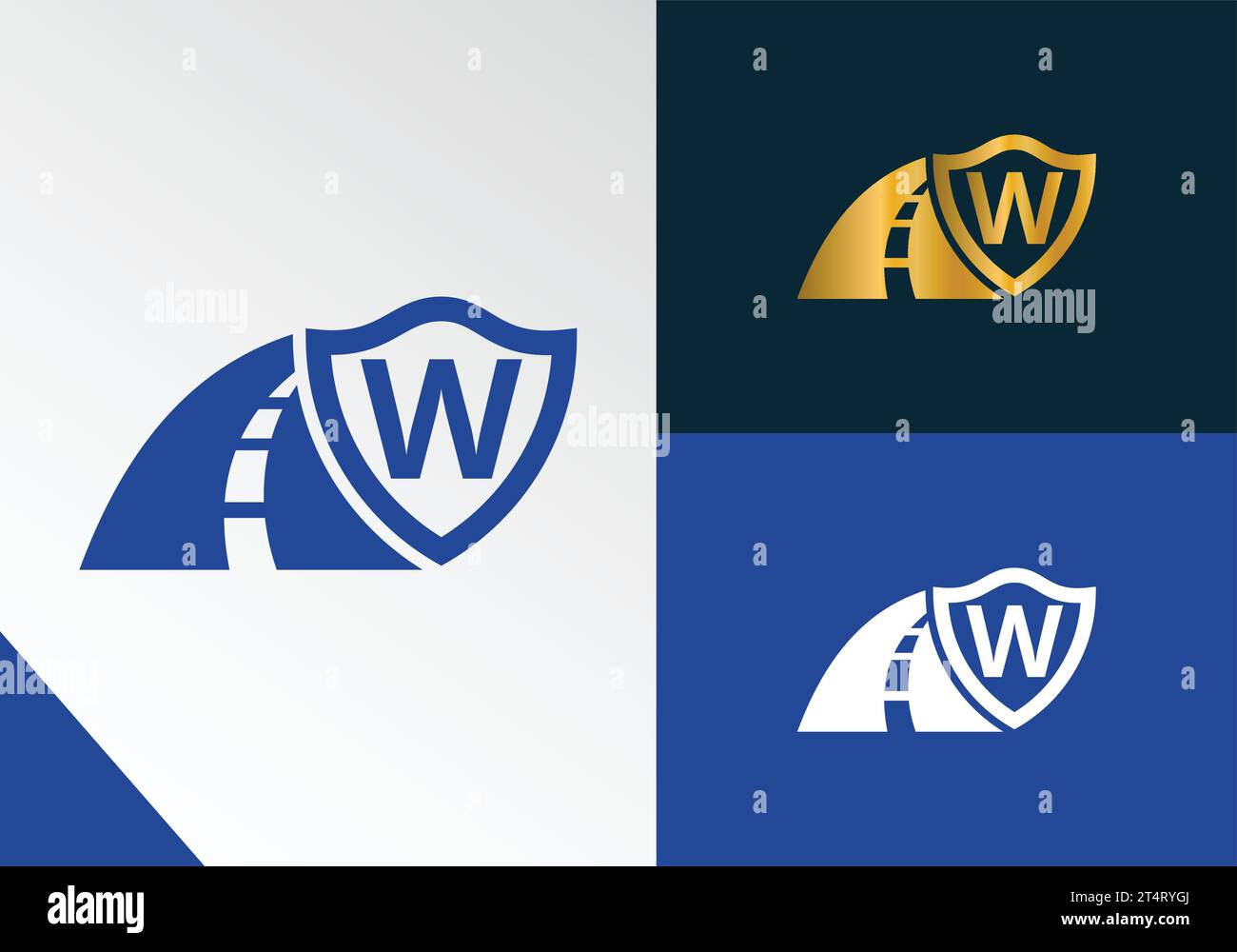 Letter W Transport Logo. logo for highway maintenance and construction ...