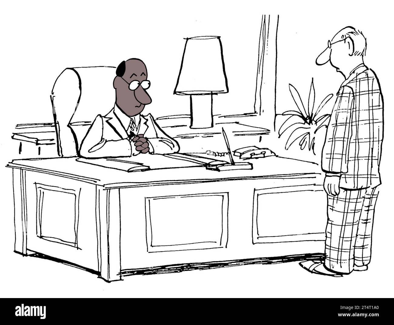 A black boss is glaring at the white worker, the white worker has made