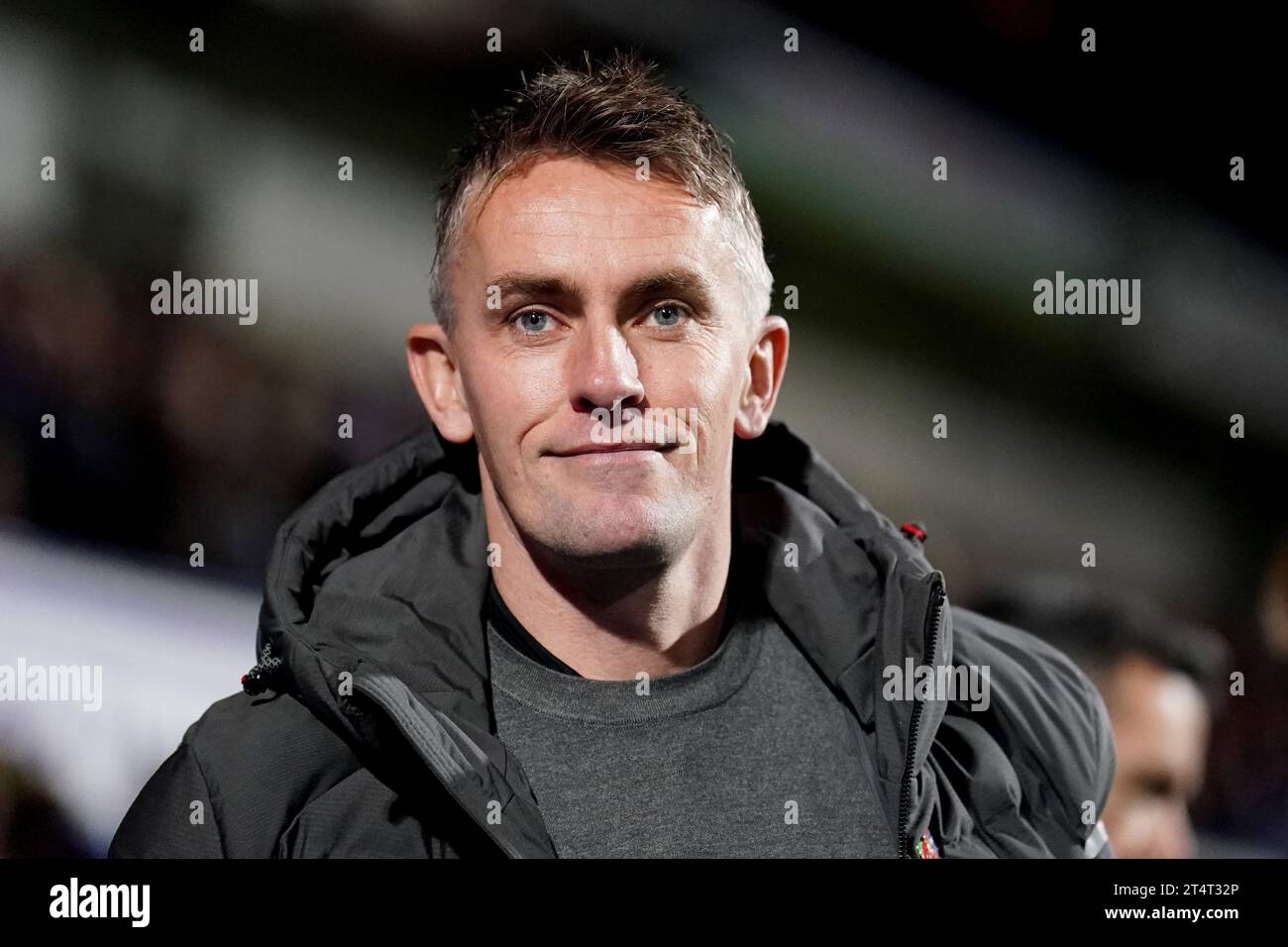 Ipswich town manager kieran mckenna looks on during the carabao cup