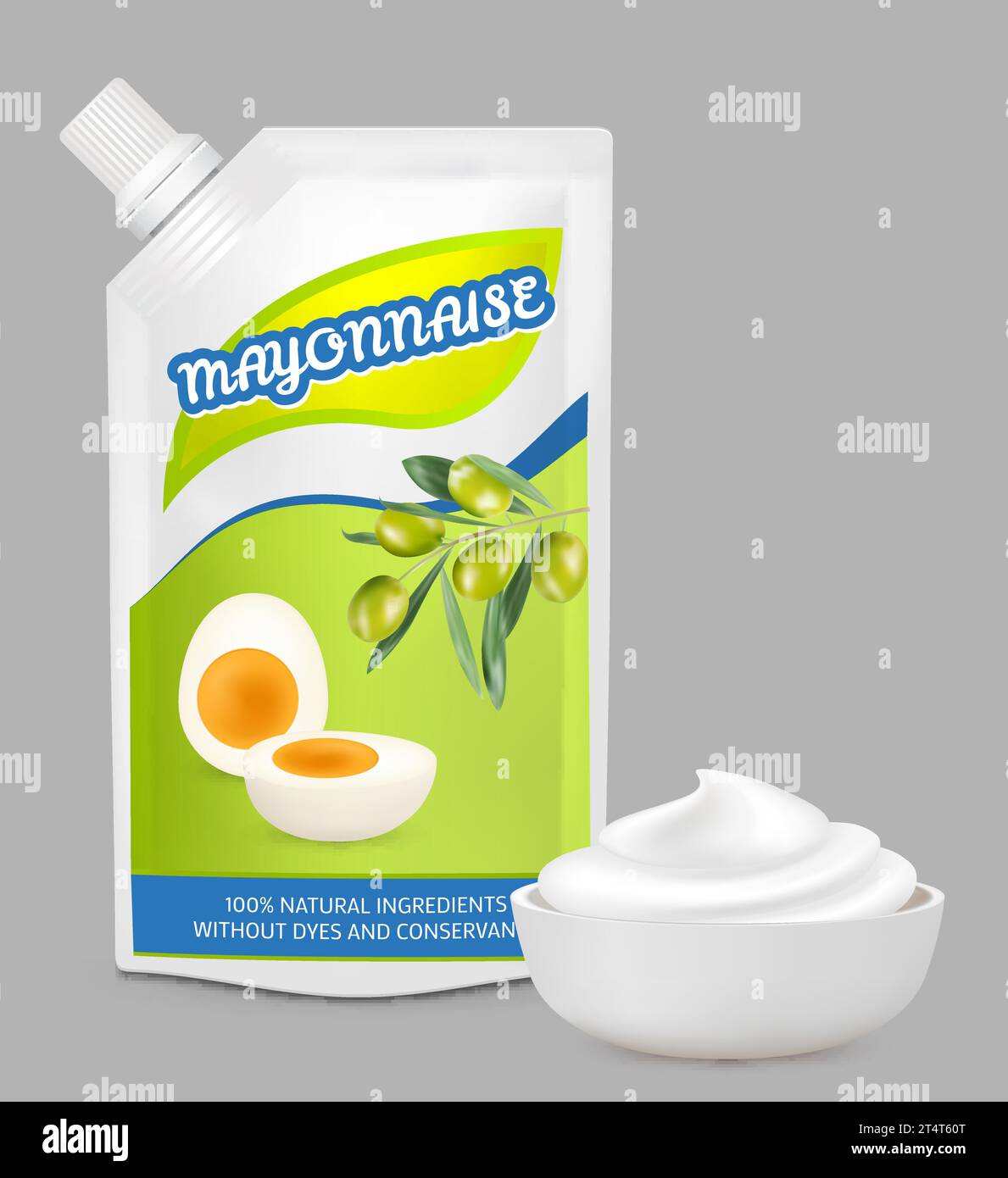 Mayonnaise sauce soft food pack design vector illustration Stock Vector