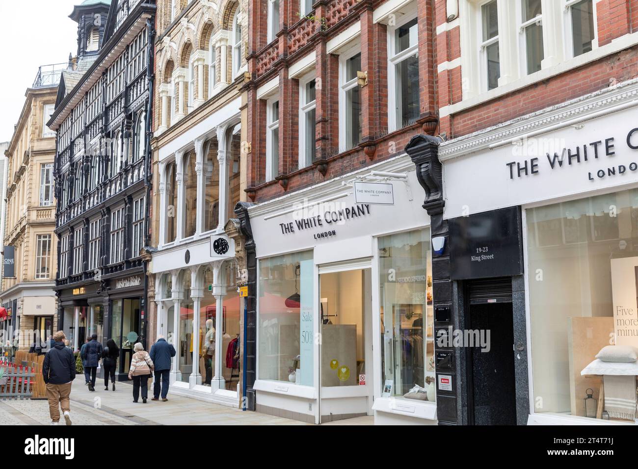 The White Company London retail store in King street Manchester selling range of homewares, furniture and clothing,England,UK,2023 Stock Photo