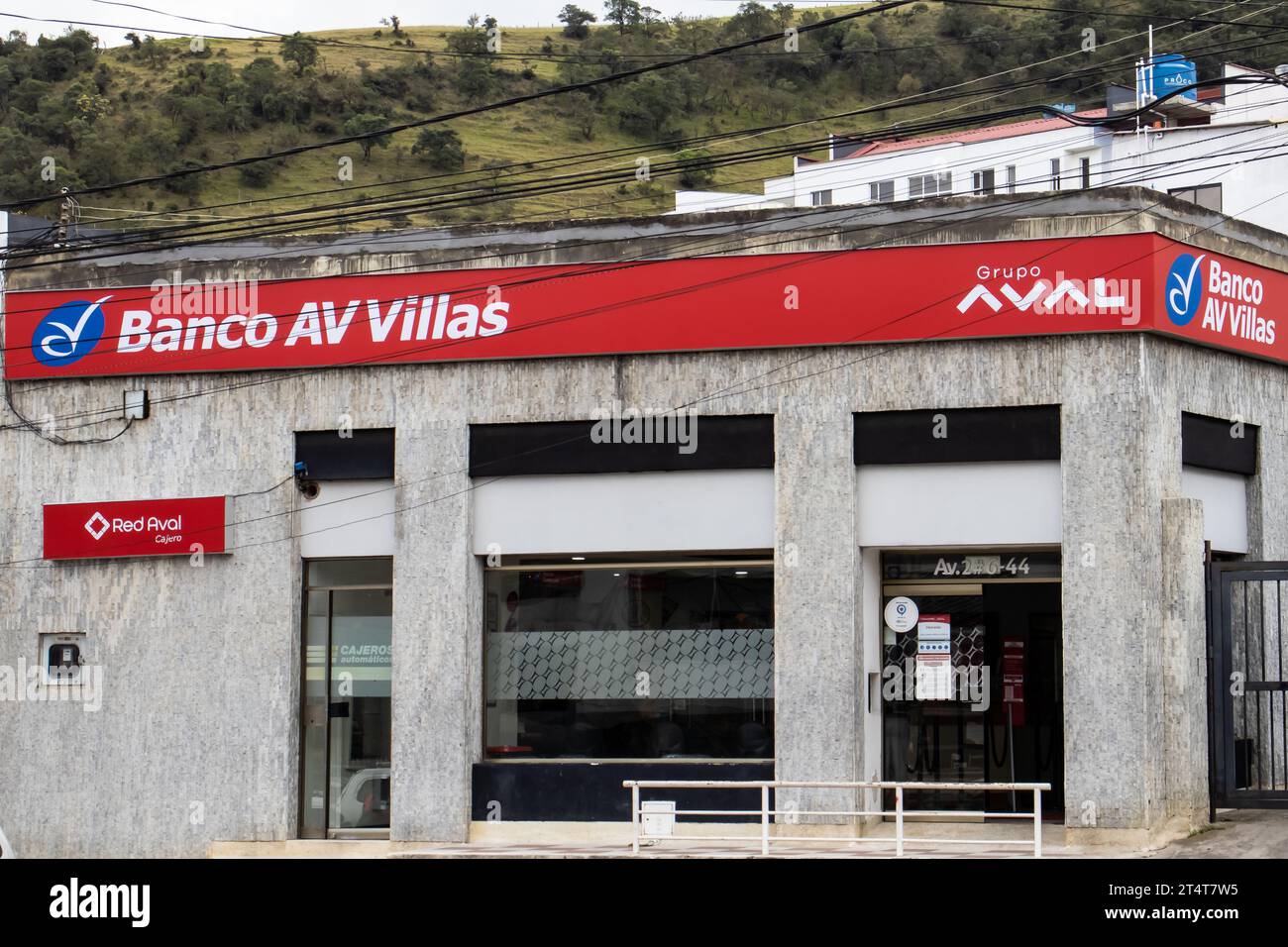 La Calera, Cundinamarca, Colombia - 31 October 2023. Facade of the AV