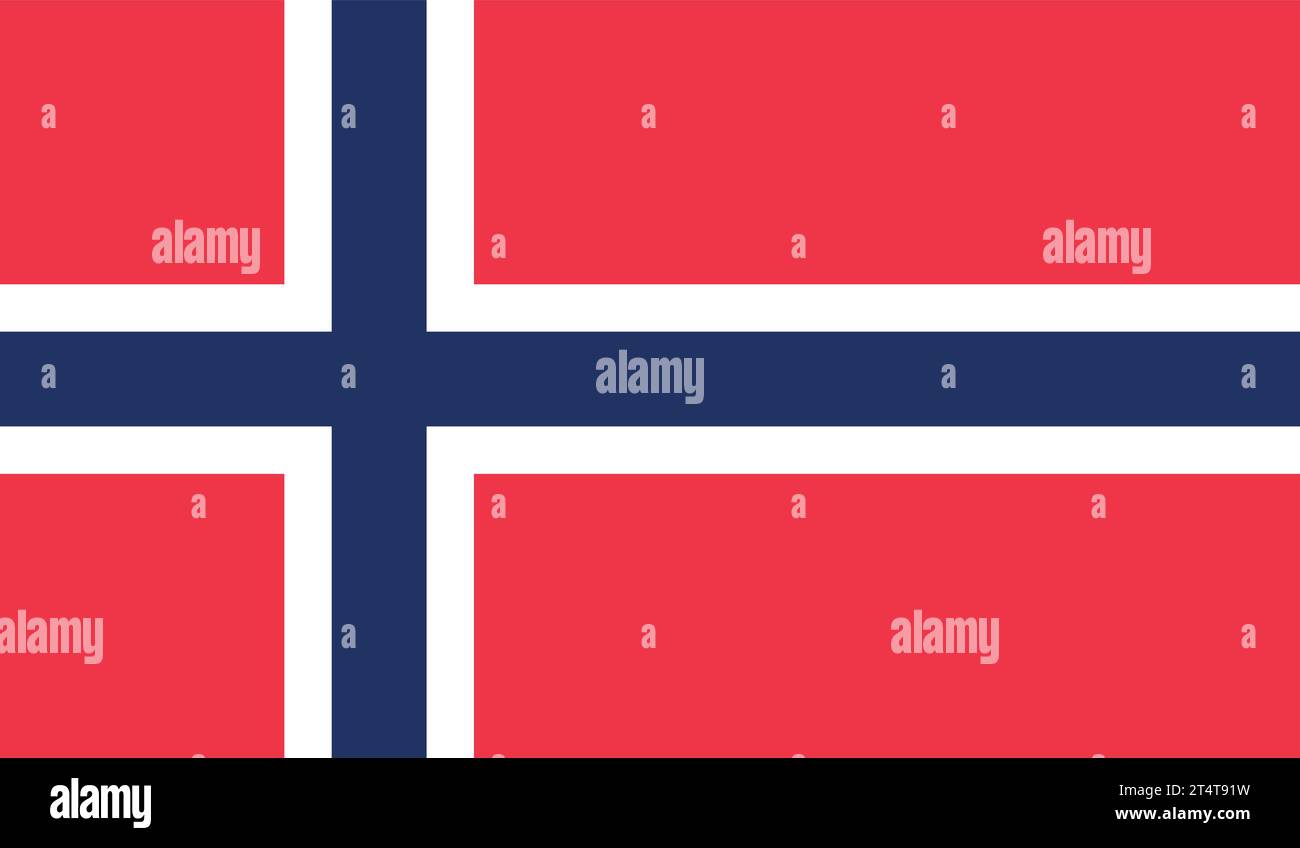 Flag of Norway. Vector illustration. Stock Vector