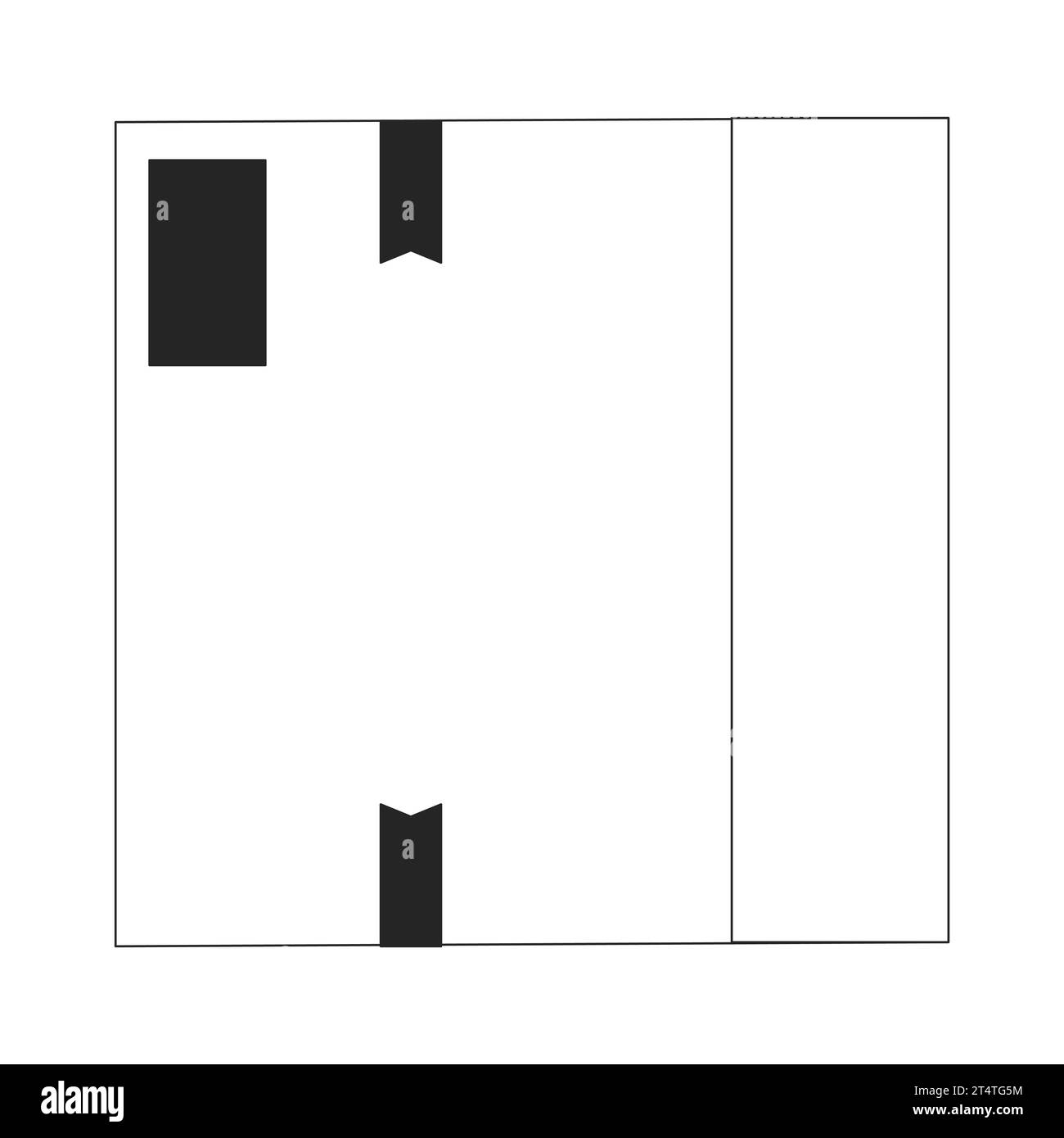 Cardboard box closed black and white 2D line cartoon object Stock Vector  Image & Art - Alamy