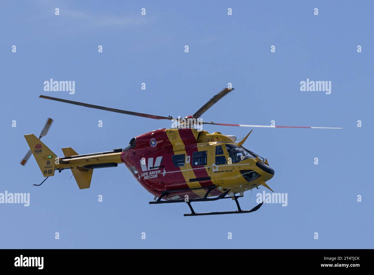 Australian Westpac lifesaver rescue helicopter Stock Photo