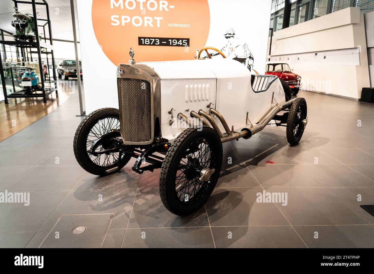 Audi Forum Neckarsulm, with a small collection of historical NSU