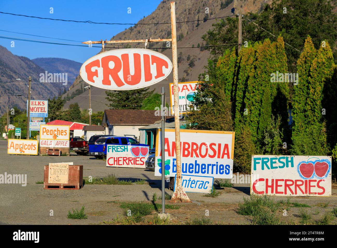 Keremeos, British Columbia, Canada September 8, 2023 Fruit stand