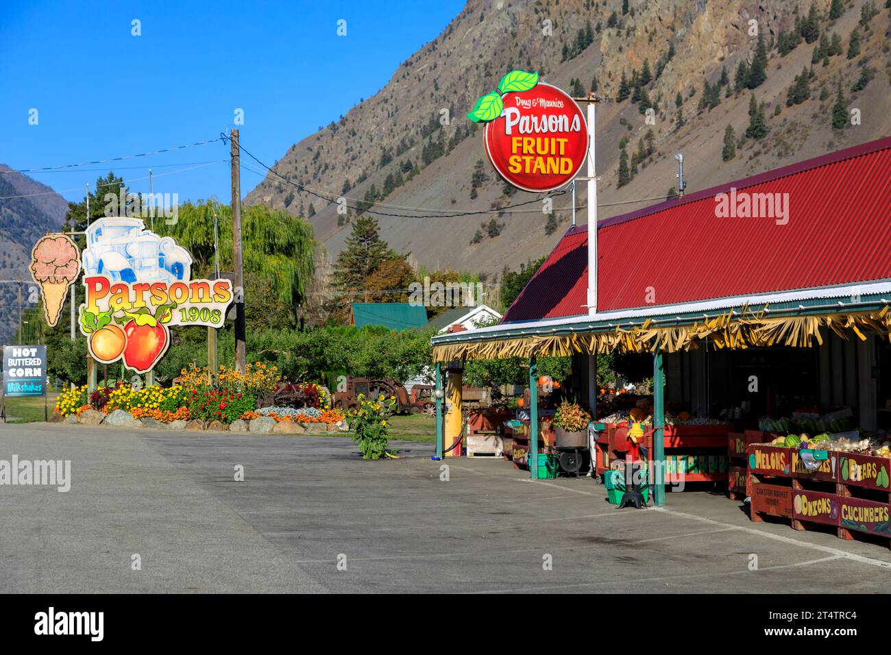 Keremeos, British Columbia, Canada September 8, 2023 Fruit stand