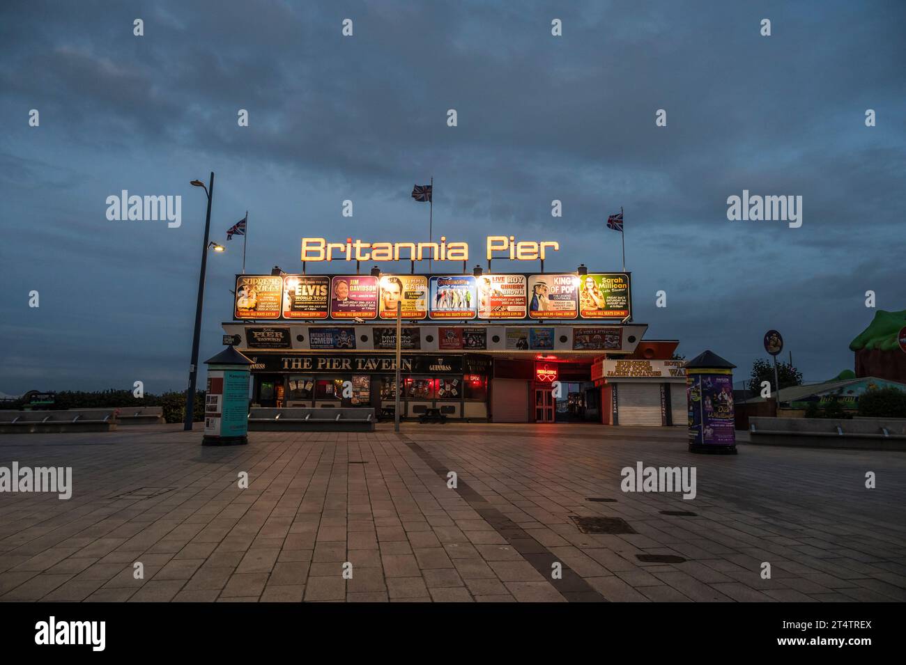 The image is of the typical English seaside holiday resort town of