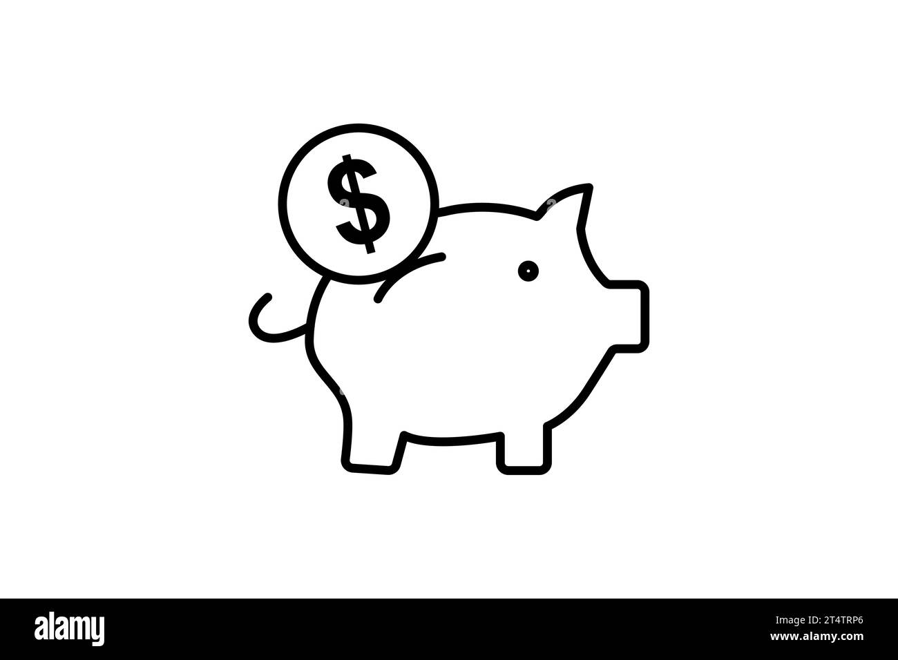 saving icon. icon related to investments and financial concepts. Line icon style. Simple vector design editable Stock Vector