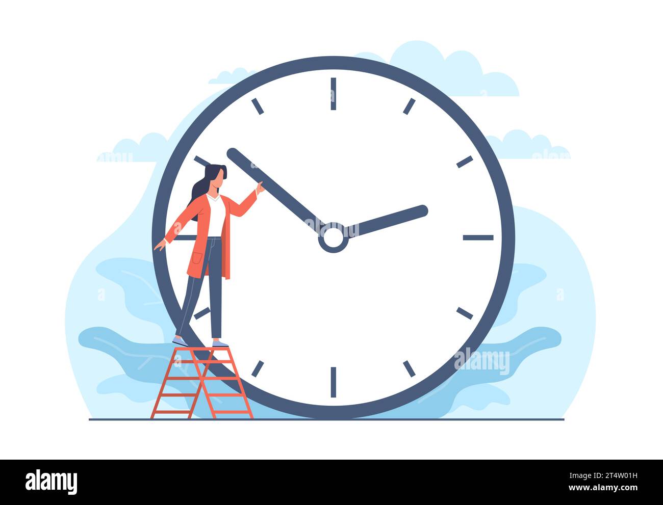 Daylight Saving Time ends concept. The hand of the clocks turning to winter  and summer time. Vector illustration in modern flat style design Stock  Vector Image & Art - Alamy