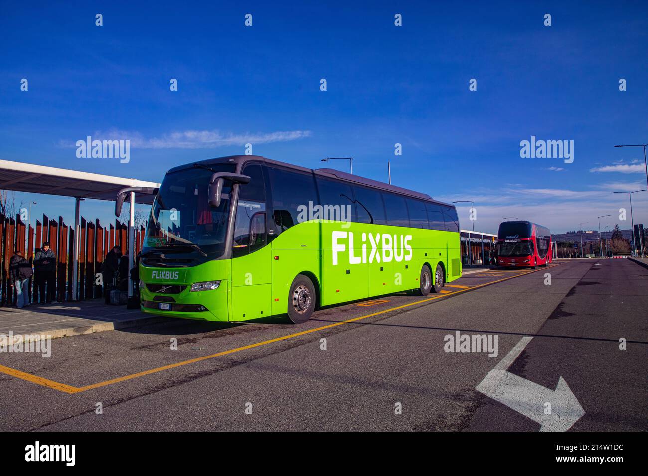 Florence, Italy Flixbus and Itabus at the longdistance bus station at