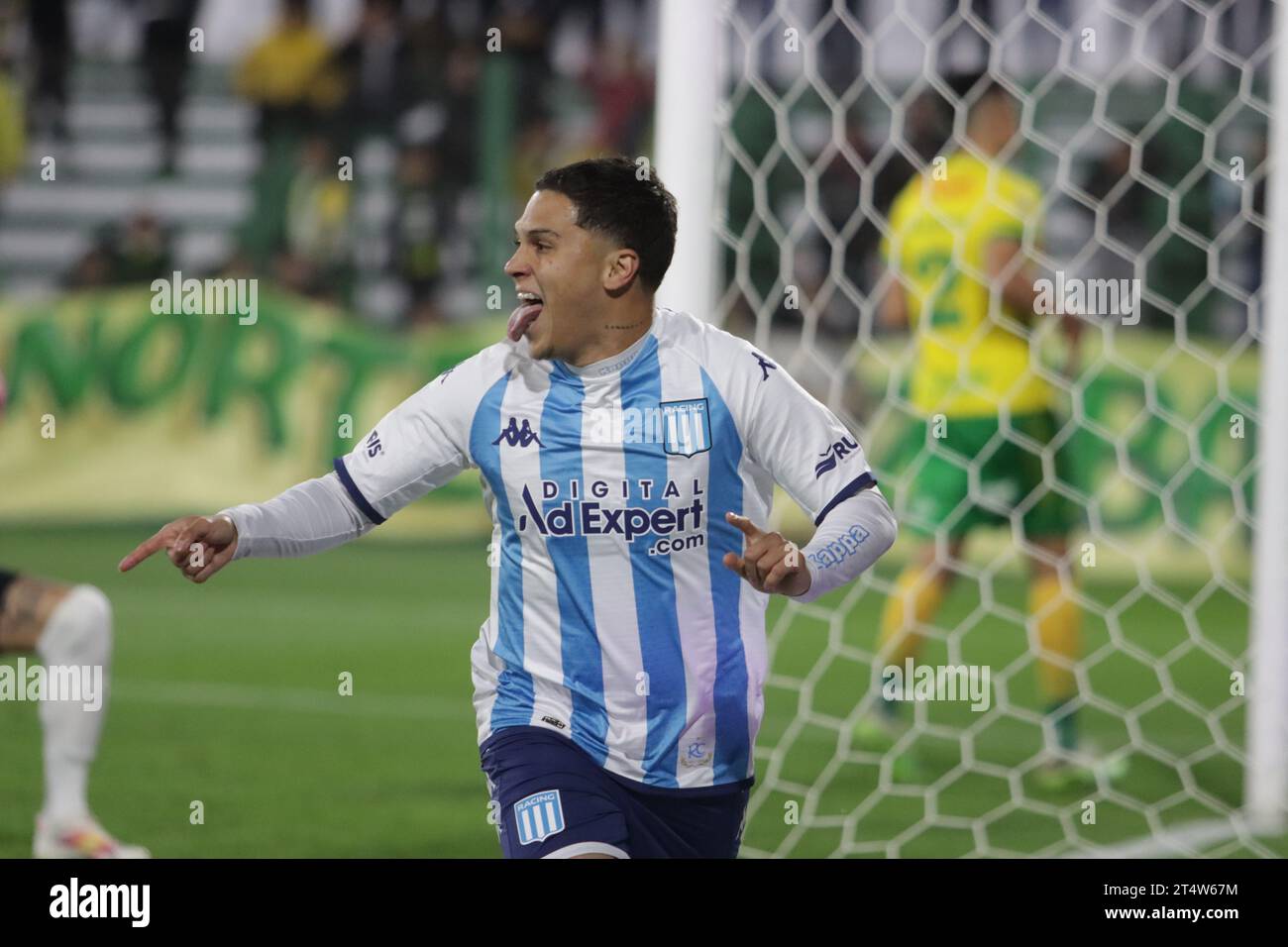 Florencio Varela, Argentina, 1, November, 2023. Juan Fernando Quintero from Racing Club during the match between Defensa y Justicia vs Racing Club. Credit: Fabideciria. Stock Photo