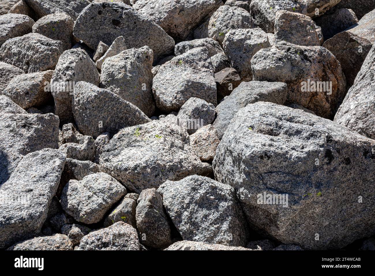 WY05571-00...WYOMING - Granitic boulders surrounding Upper Bear Lake in the Popo Agie Wilderness area of the Wind River Range. Stock Photo