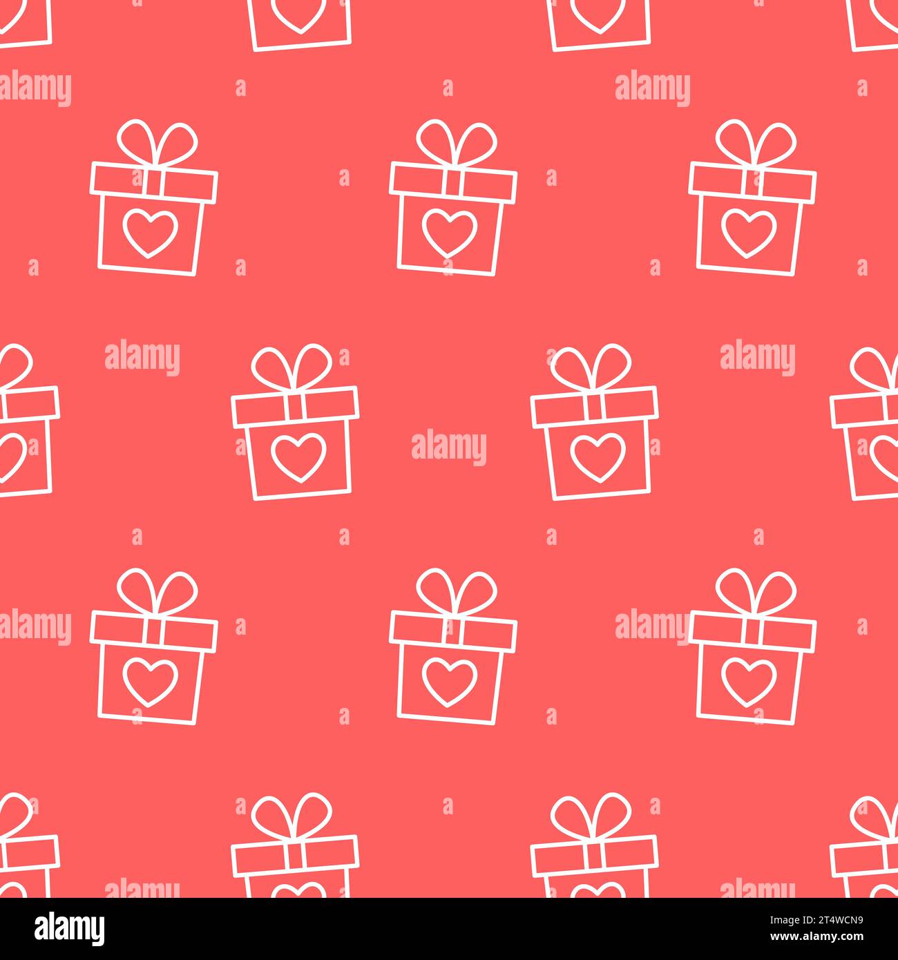 Gift box seamless pattern background with icons Stock Vector