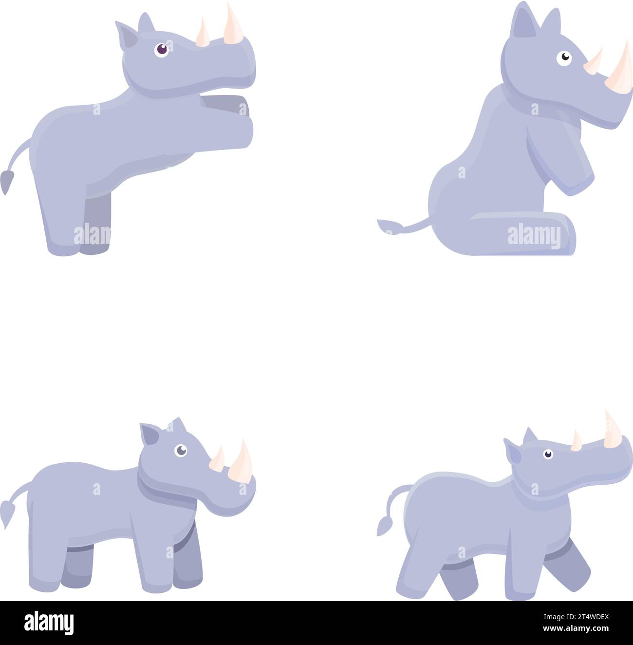 Cartoon grey rhino character Stock Vector Images - Page 2 - Alamy