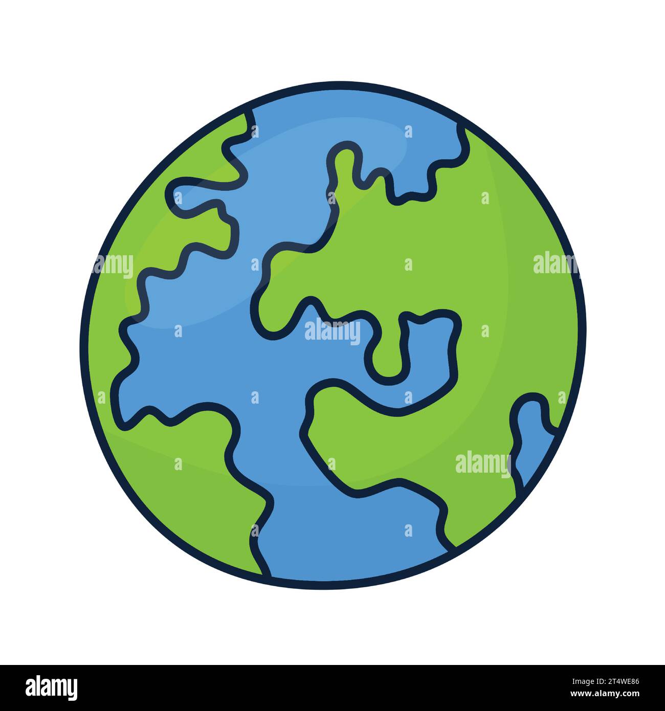 Planet earth icon isolated on white background Vector Image Stock ...