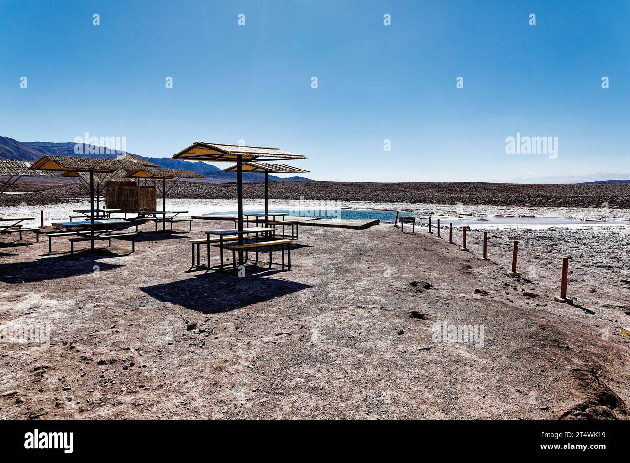 Landscape of the Hidden Baltinache Lagoons - Atacama Desert - Chile ...
