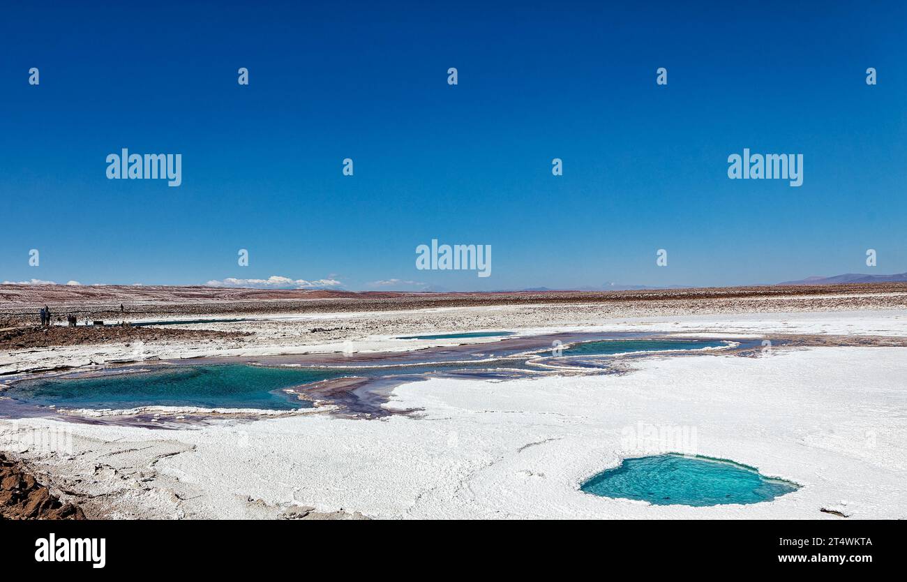 Landscape of the Hidden Baltinache Lagoons - Atacama Desert - Chile ...