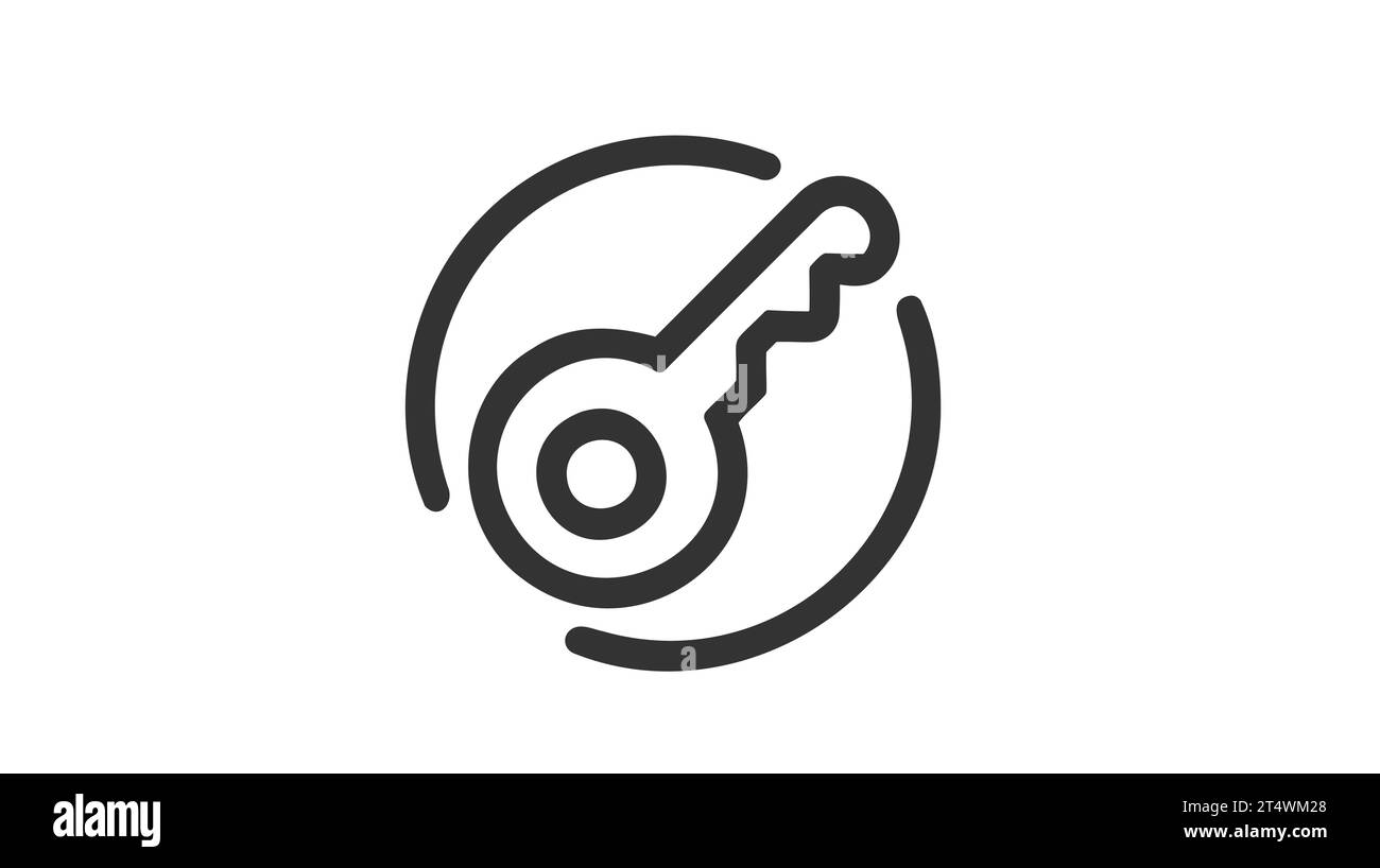Key vector icon isolated on white background Stock Vector Image & Art ...