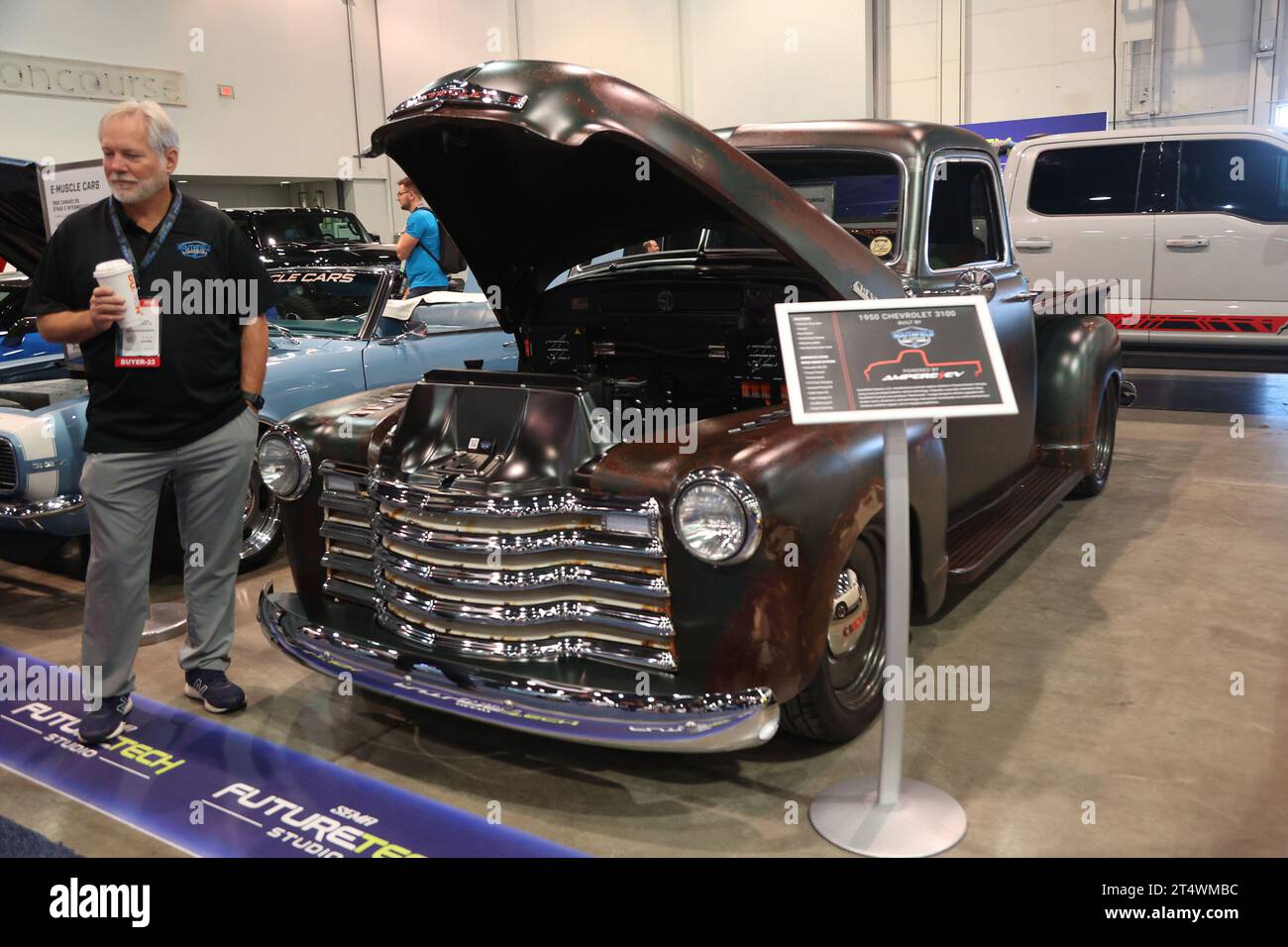 Las Vegas, United States. 01st Nov, 2023. A view of a EV converted 1950