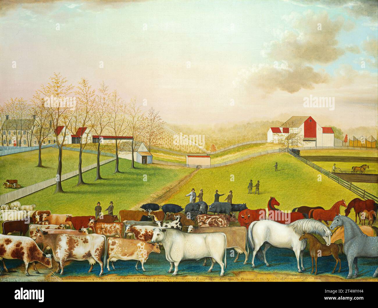Edward Hicks - The Cornell Farm - 1848 Stock Photo
