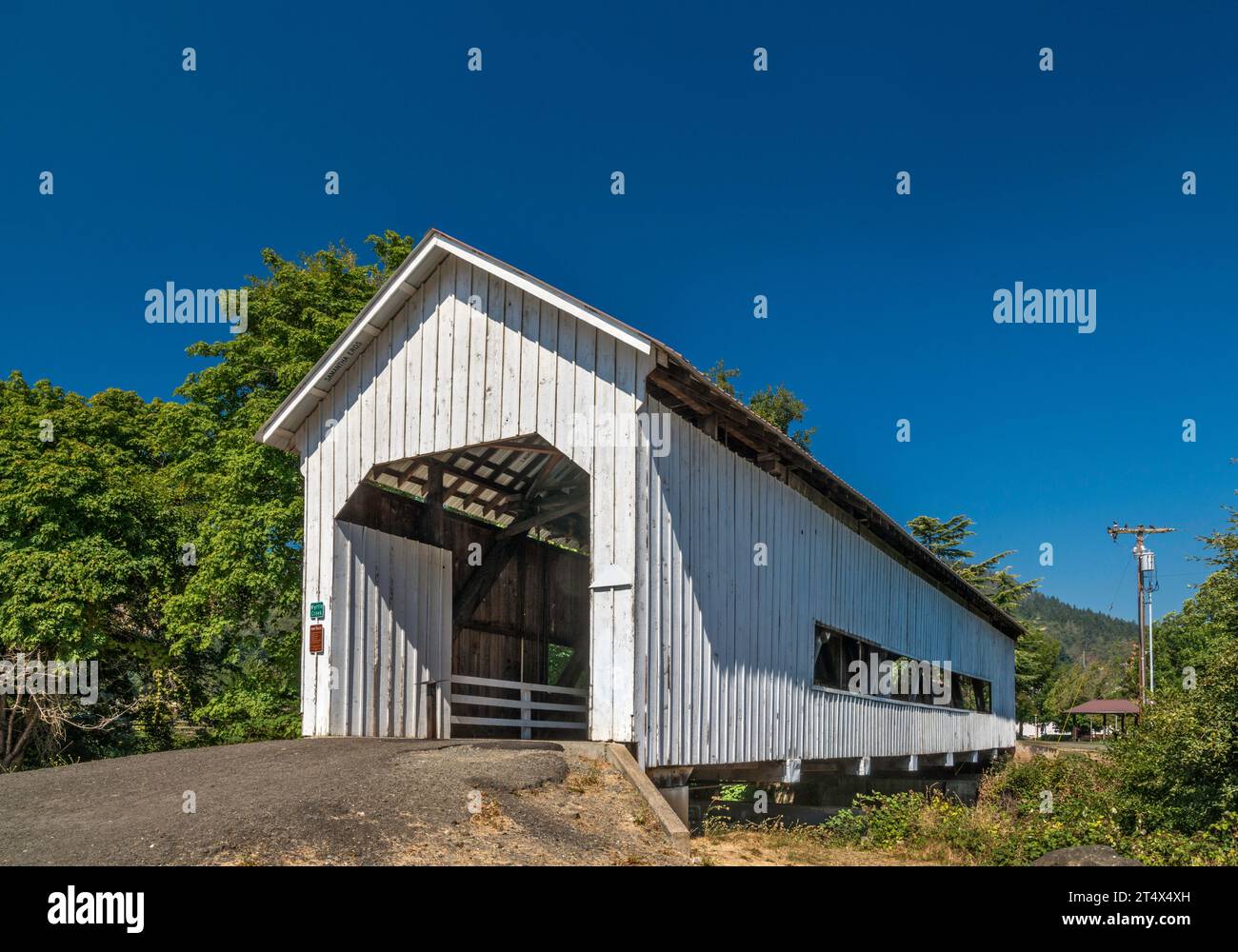 Grave Creek Bridge, a covered Howe truss bridge in community of Sunny
