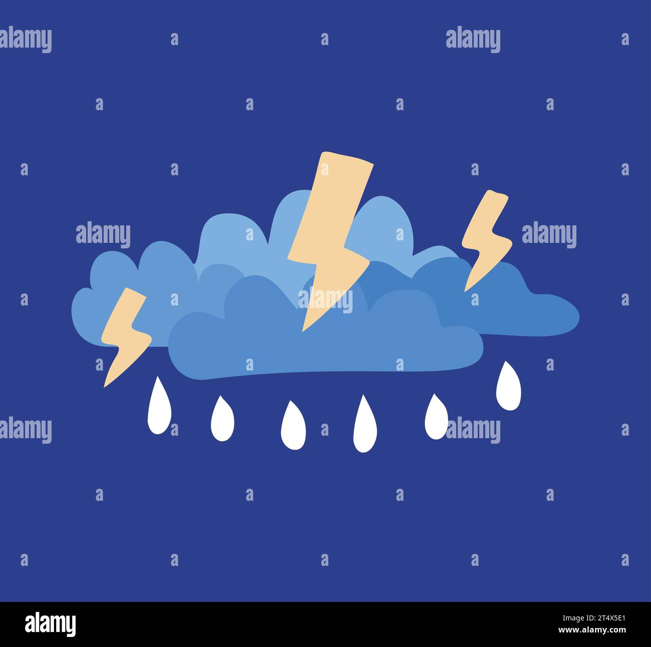 Cartoon lightning bolt cloud Stock Vector Images - Alamy
