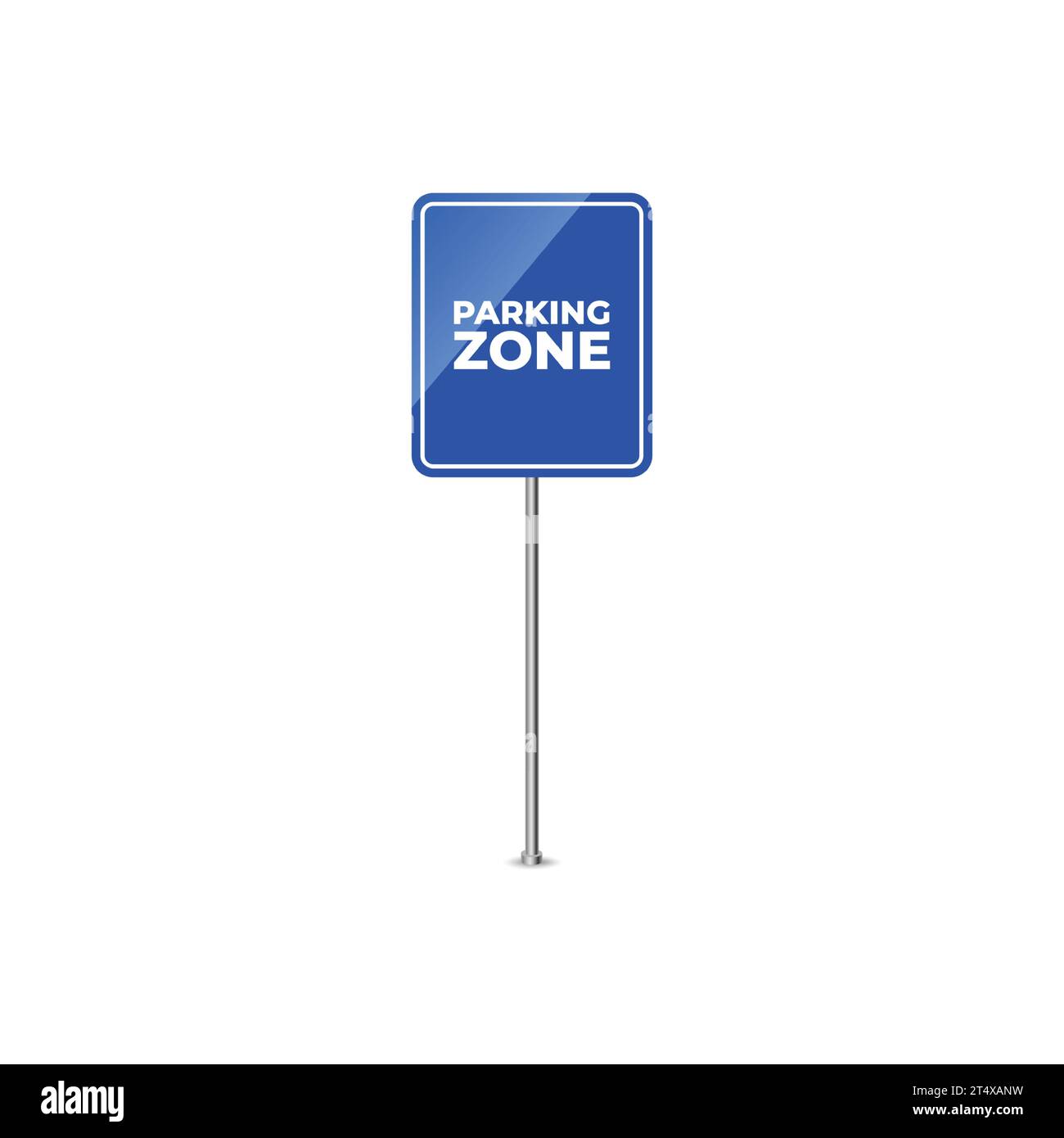 Parking road sign blank place for car Royalty Free Vector Stock Vector ...