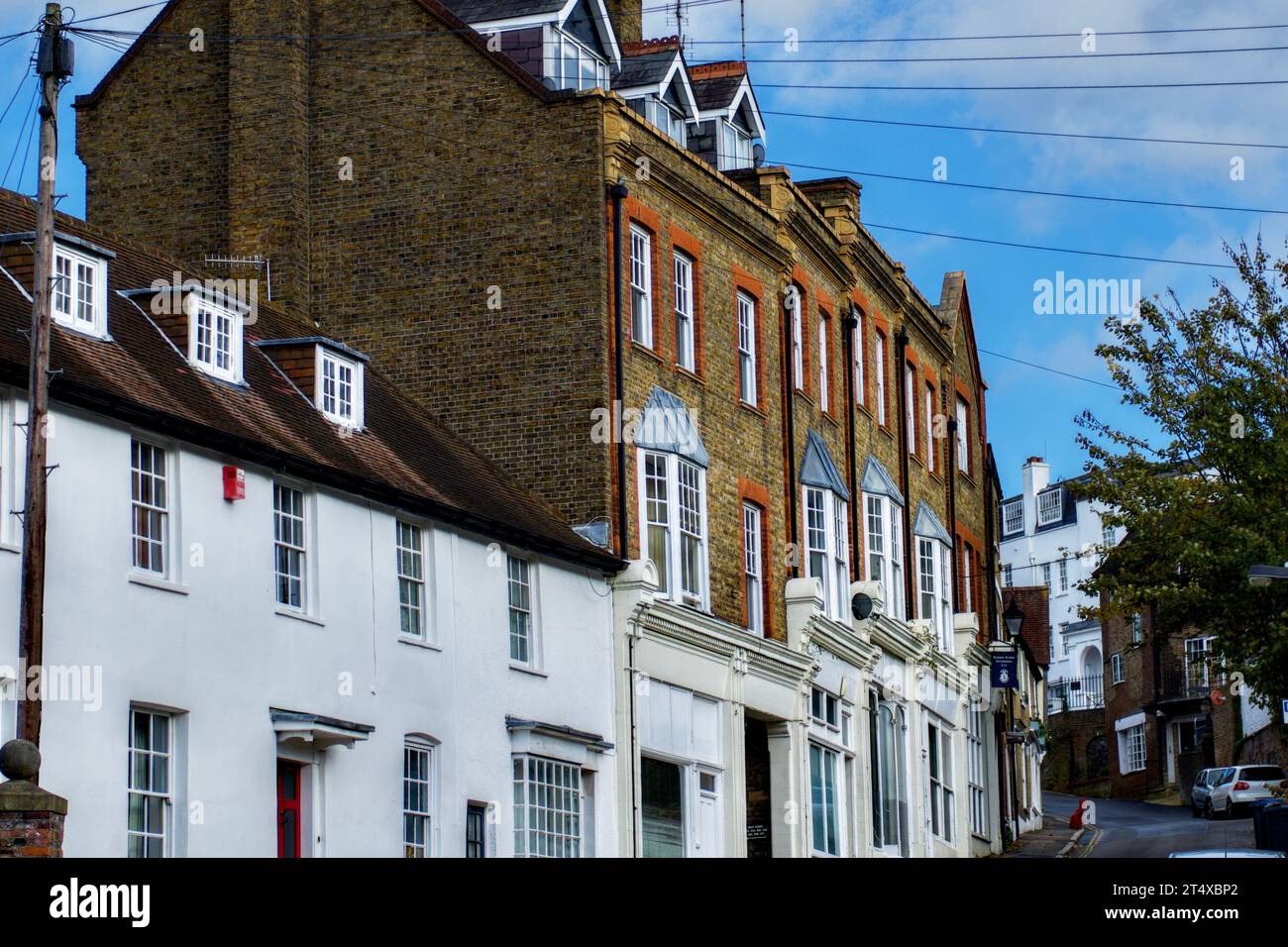 Houses on West Street, Harrow On The Hill, Borough Of Harrow, London, England, UK Stock Photo