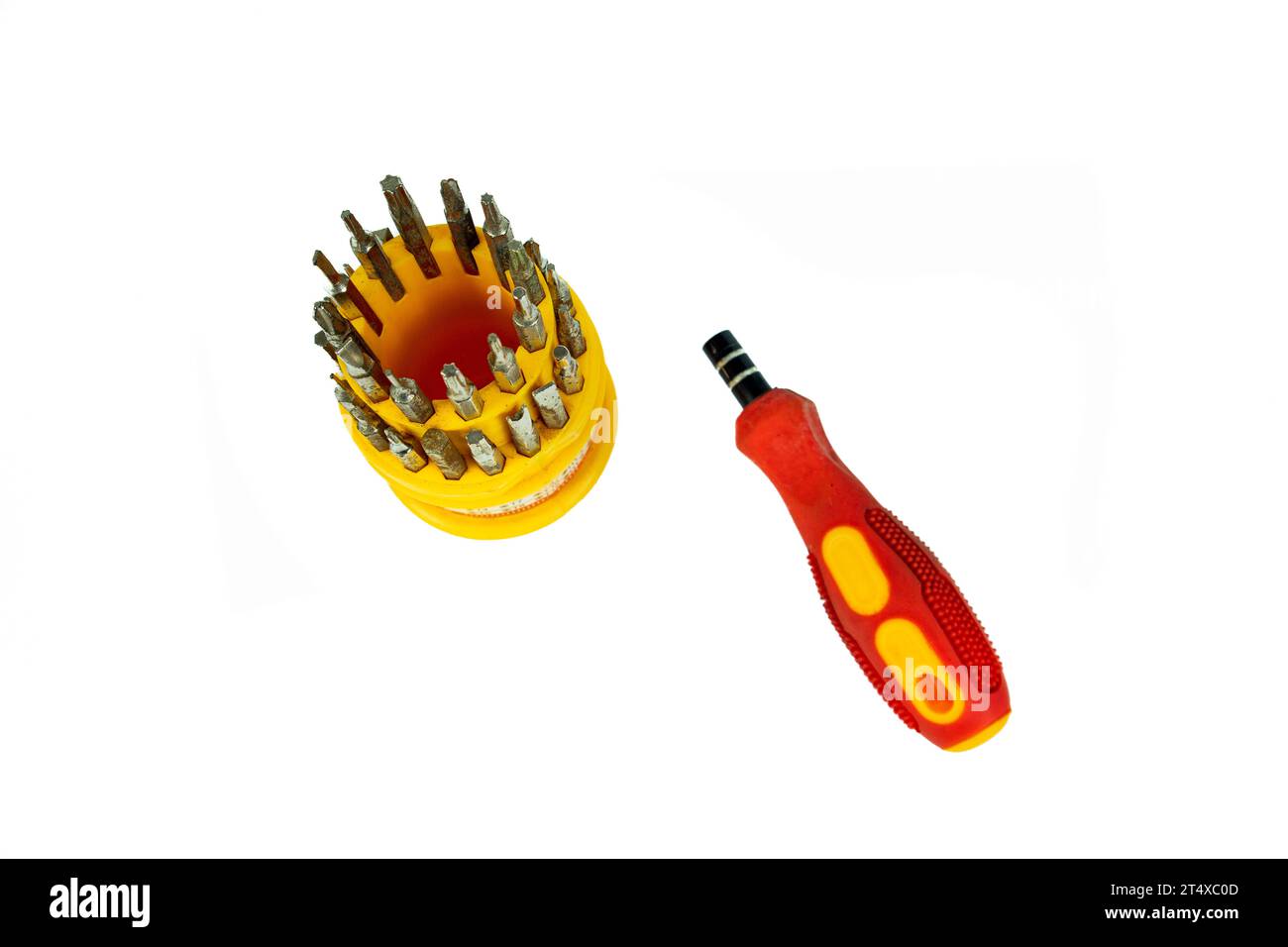 screwdrivers set isolated on white background Stock Photo
