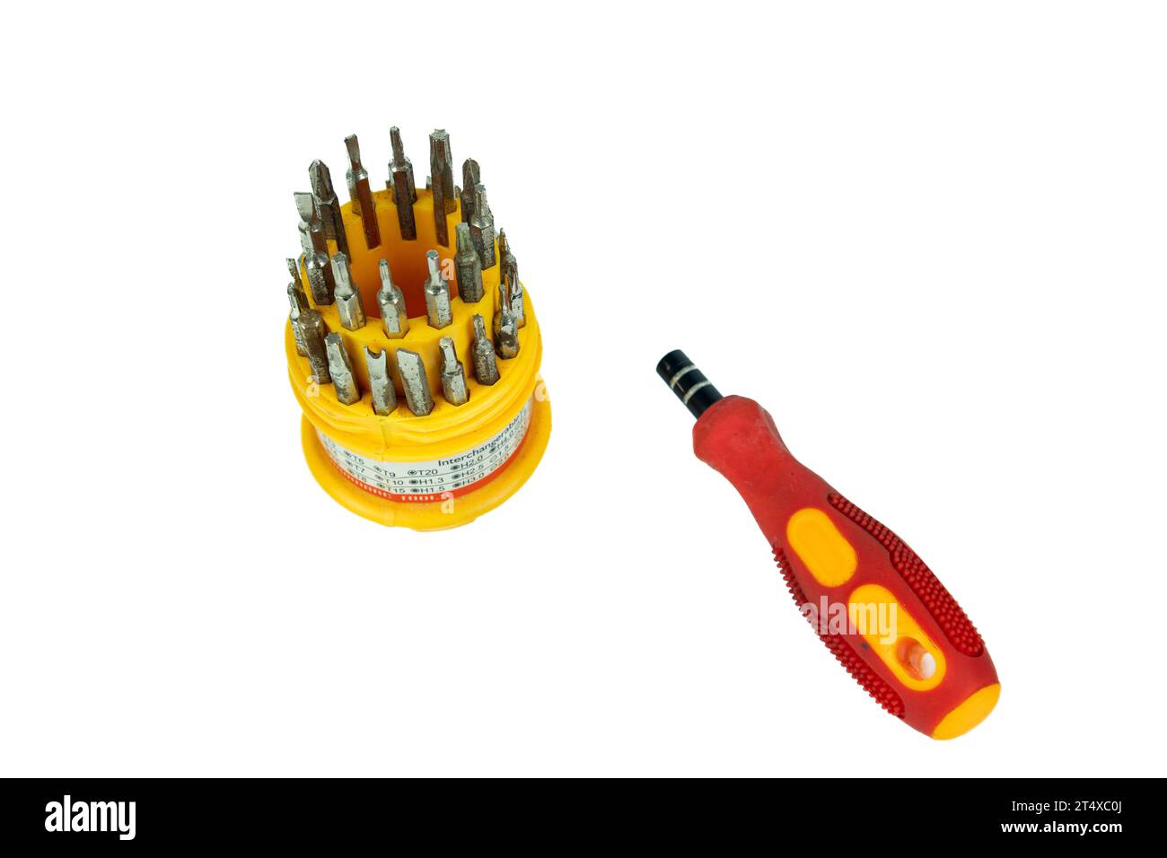 screwdrivers set isolated on white background Stock Photo