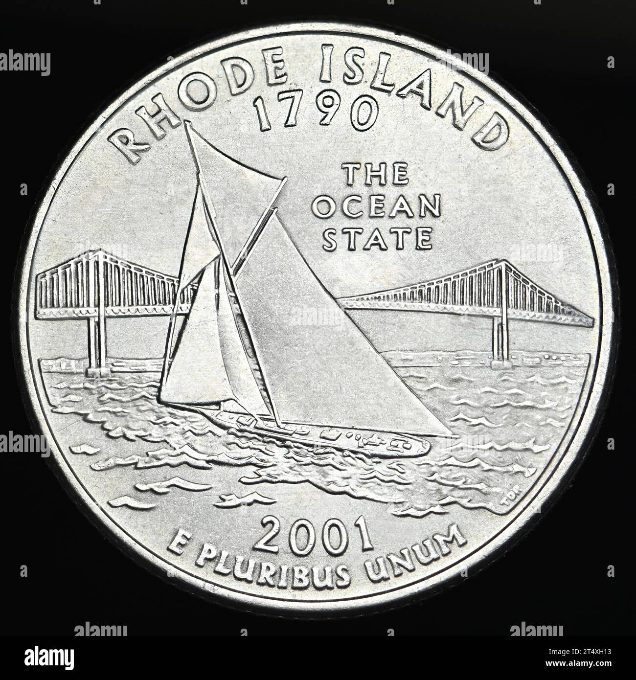 US Commemorative State Quarter Dollar Rhode Island (1790) The Ocean