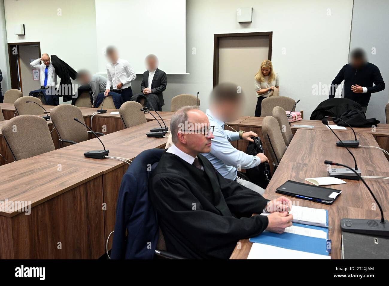 Cologne, Germany. 02nd Nov, 2023. The defendants are waiting with their