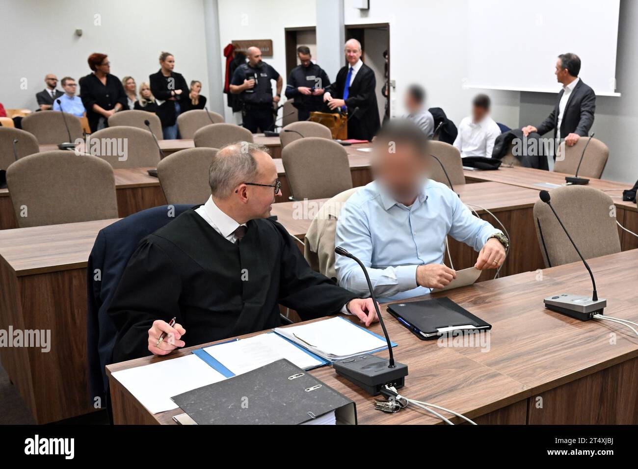 Cologne, Germany. 02nd Nov, 2023. The defendants are waiting with their