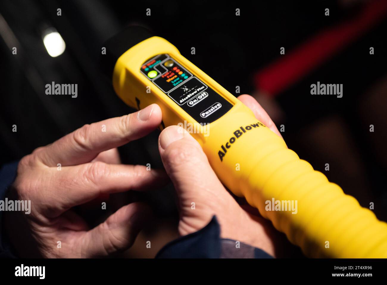 Breath test alcohol police hires stock photography and images Alamy