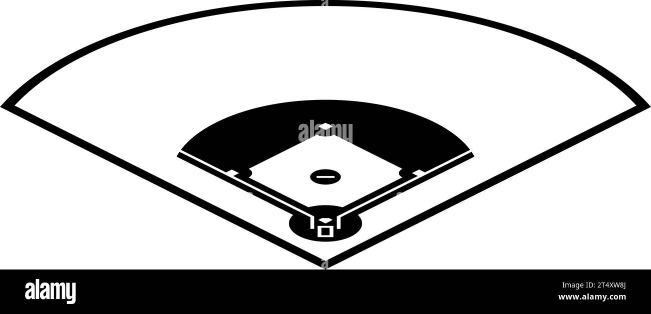 Baseball field sport icon Royalty Free Vector Image Stock Vector Image ...