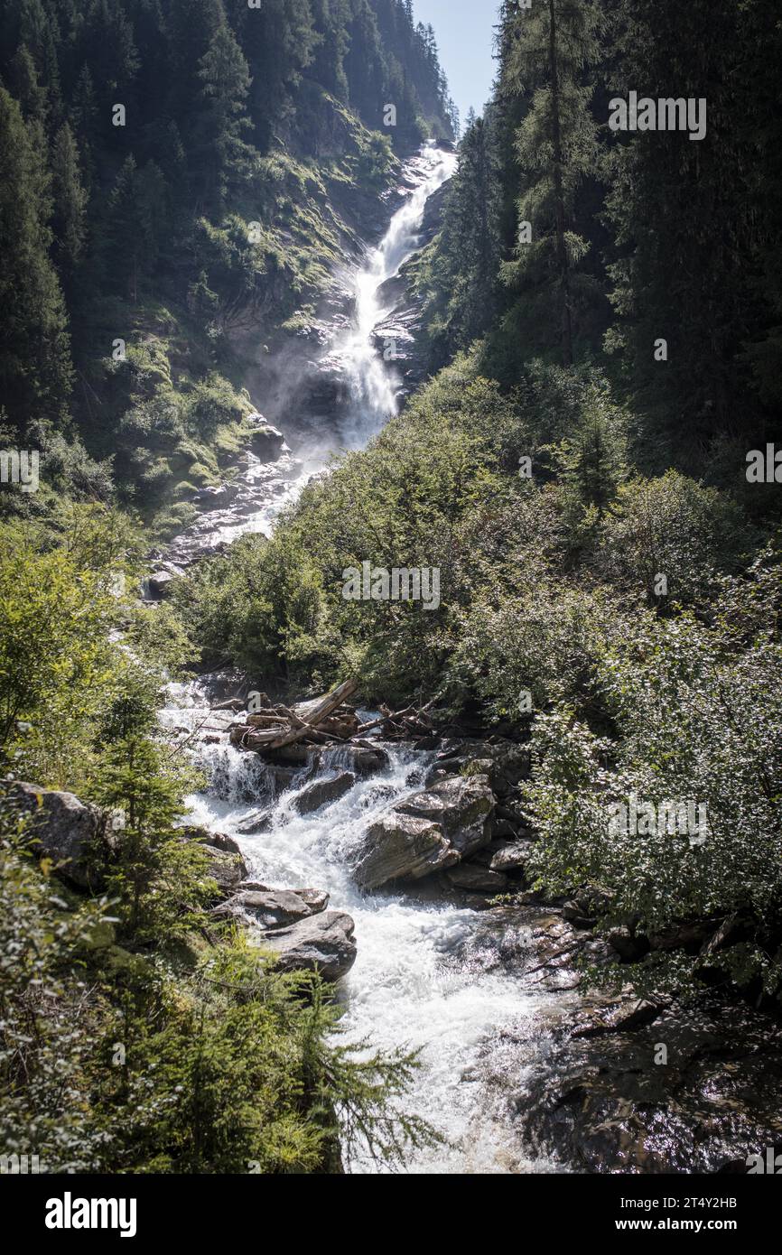 Waterfall, Krumltal, Rauris, Pinzgau, Salzburger Land, Austria Stock Photo