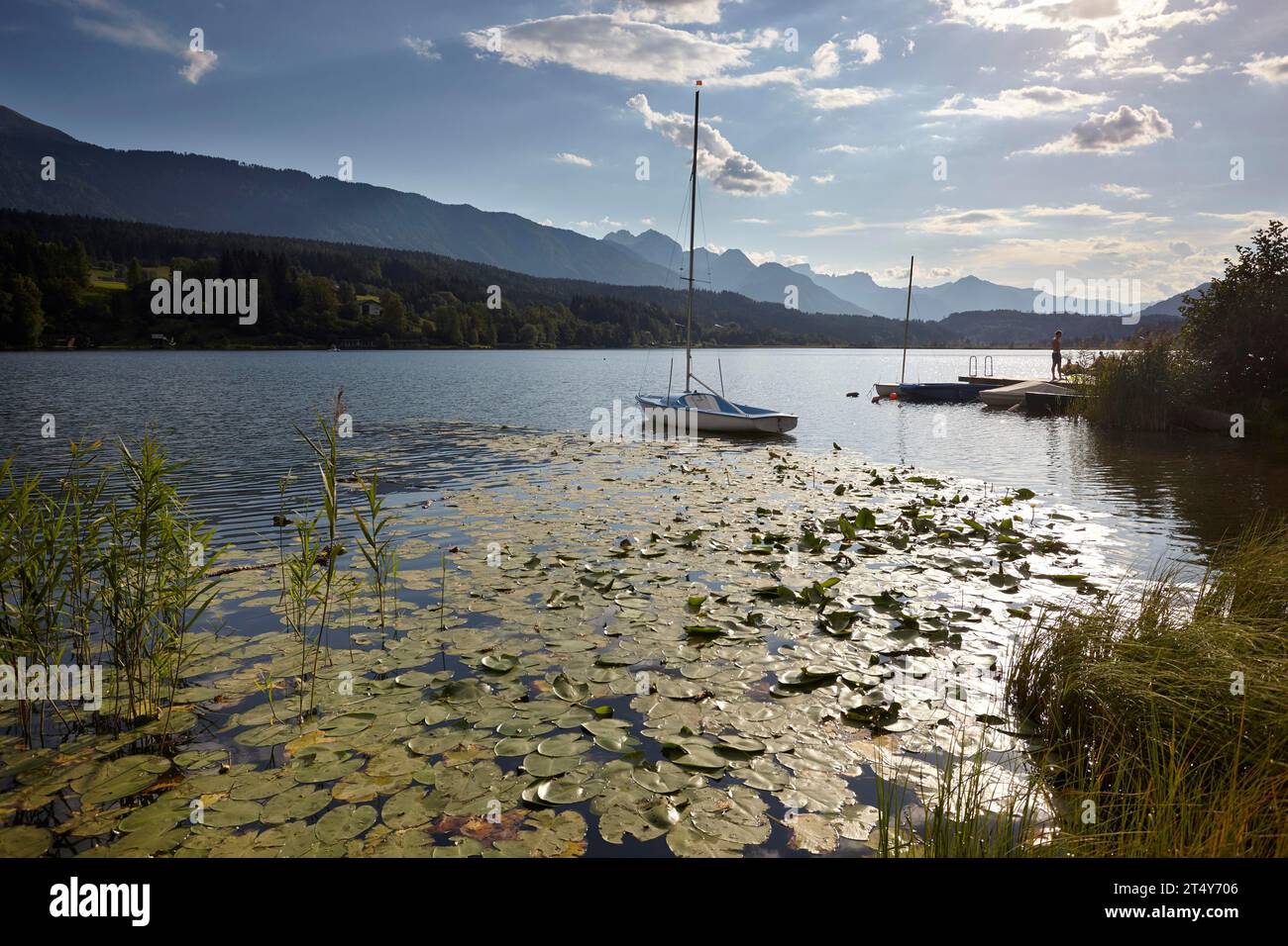 Pressegger See, Hermagor, Gailtal, Carinthia, Austria Stock Photo