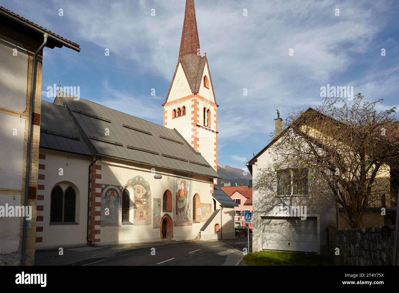 Mauthen Parish Church, Koetschach-Mauthen, Gailtal, Carinthia, Austria Stock Photo