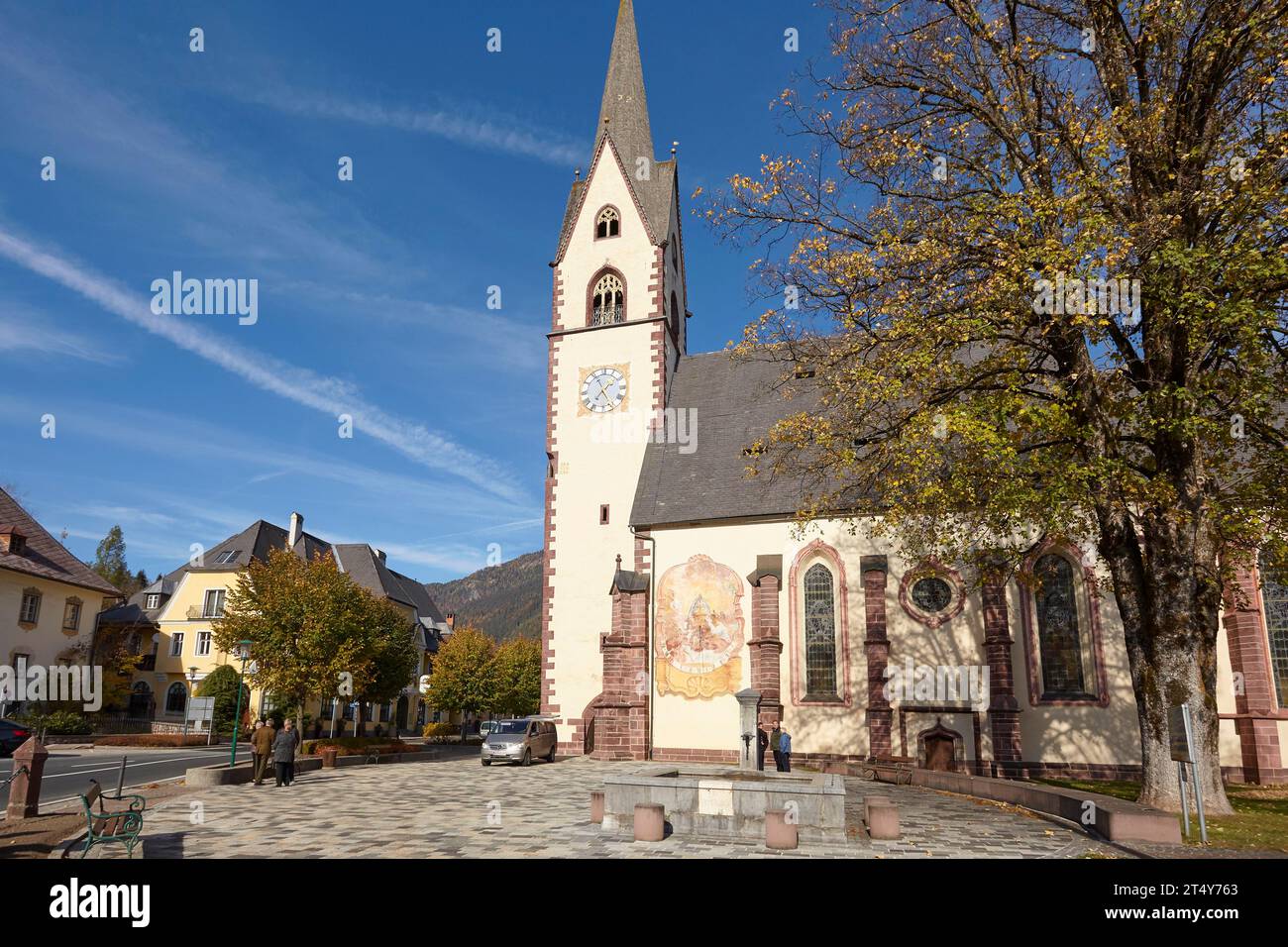 Koetschach Parish Church, Koetschach-Mauthen, Gailtal, Carinthia, Austria Stock Photo