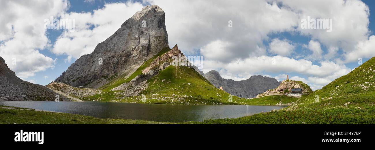 Wolayer See Huette, Lesachtal, Carnic Alps, Carinthia, Austria Stock Photo