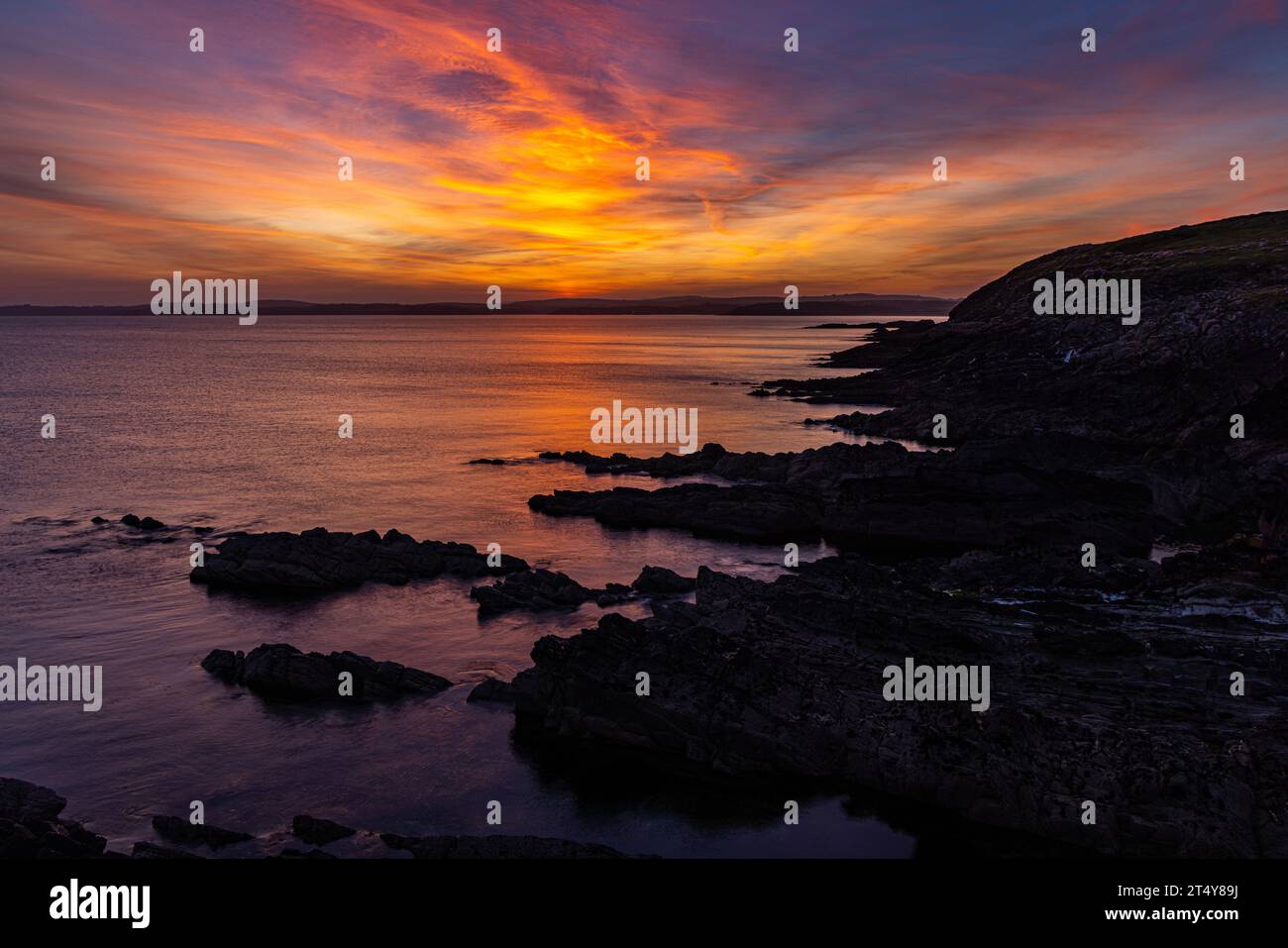Sunset am Galley Head Stock Photo