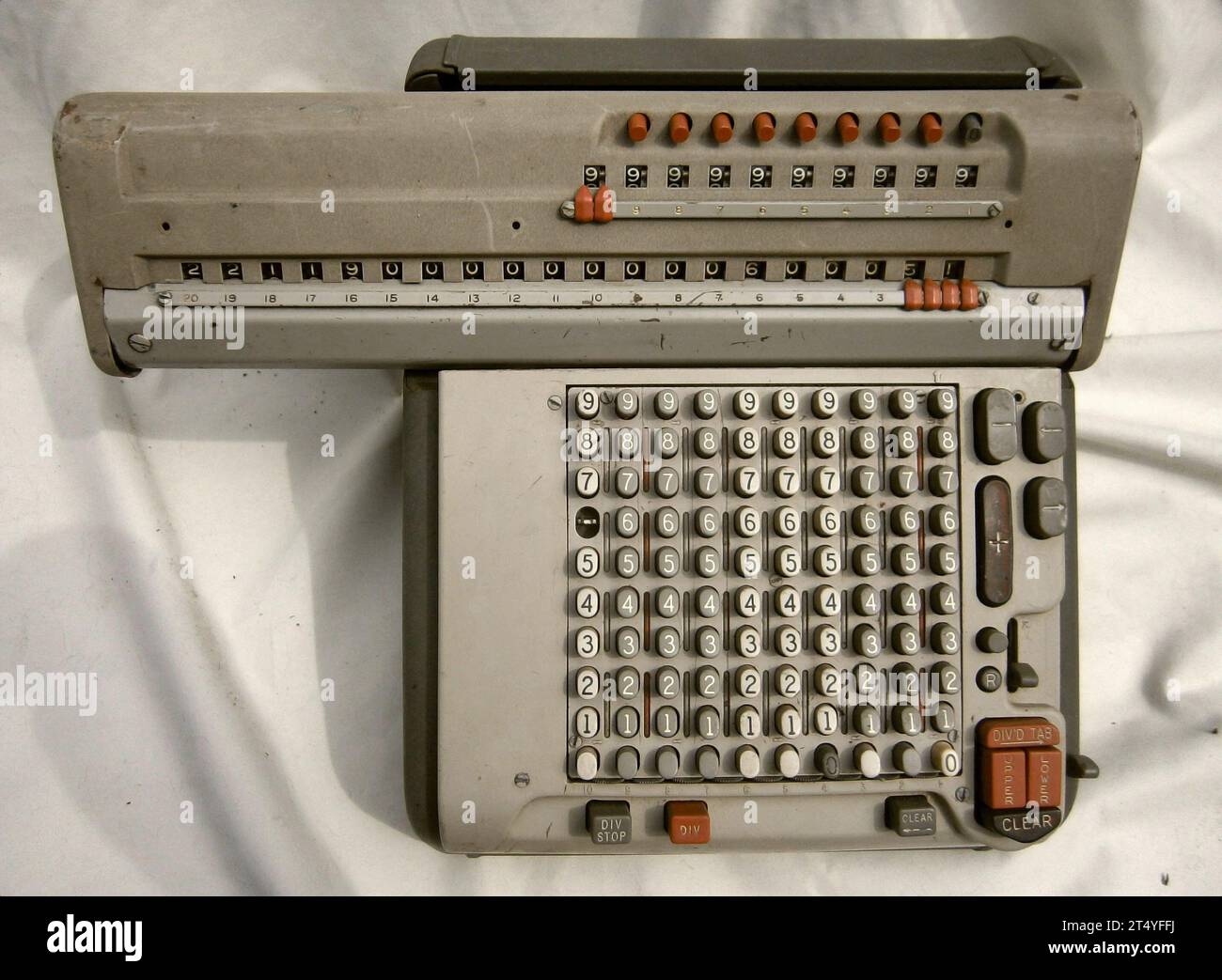 Vintage monroe electric adding machine calculator stock photo alamy