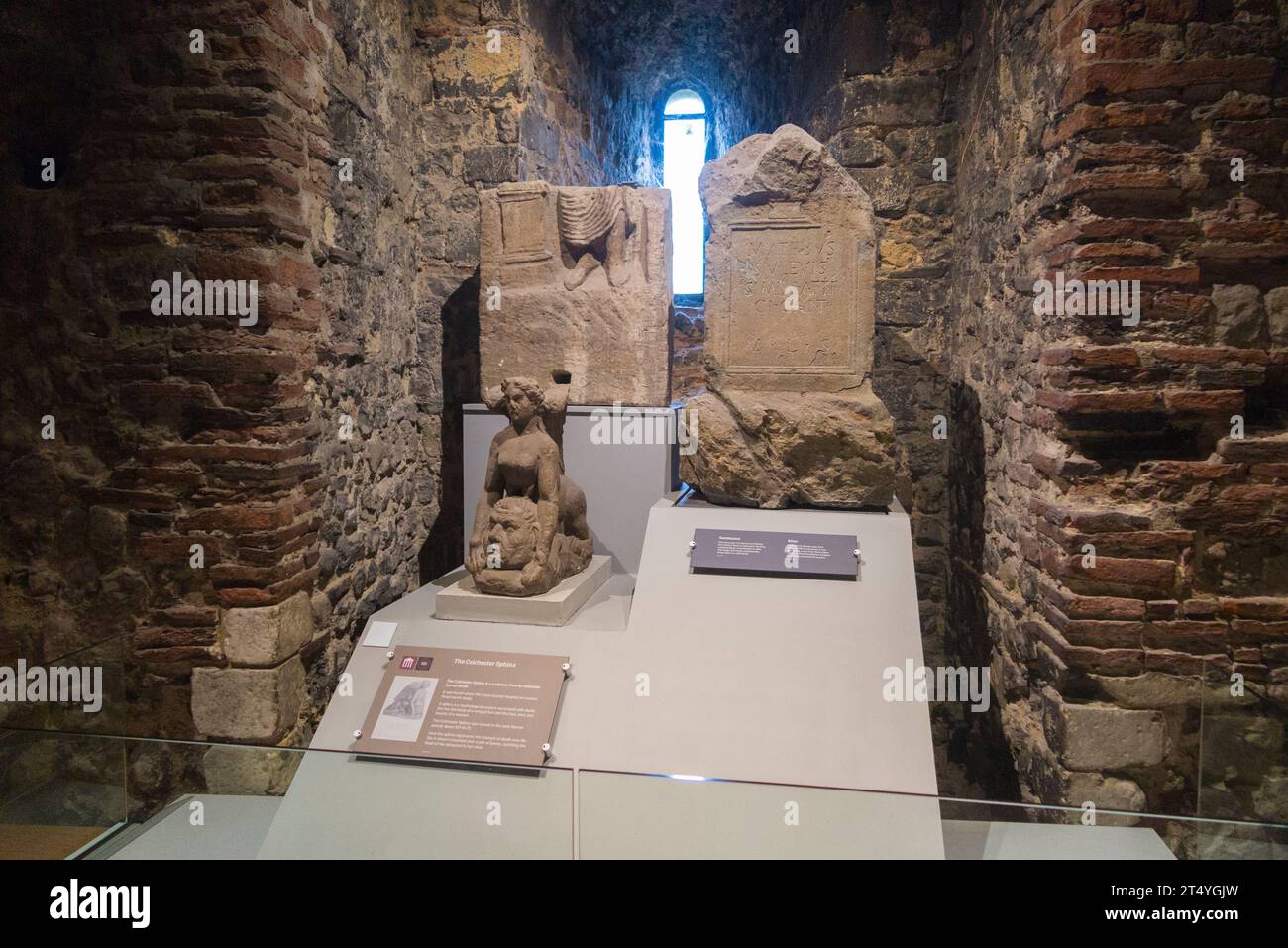 Colchester Sphinx; Roman sculpture dated 1st C CE / AD, probably part ...