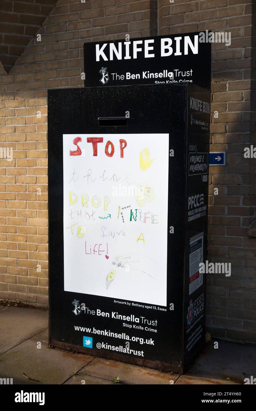 Ben Kinsella Trust Knife bin for anonymous disposal of illegal and
