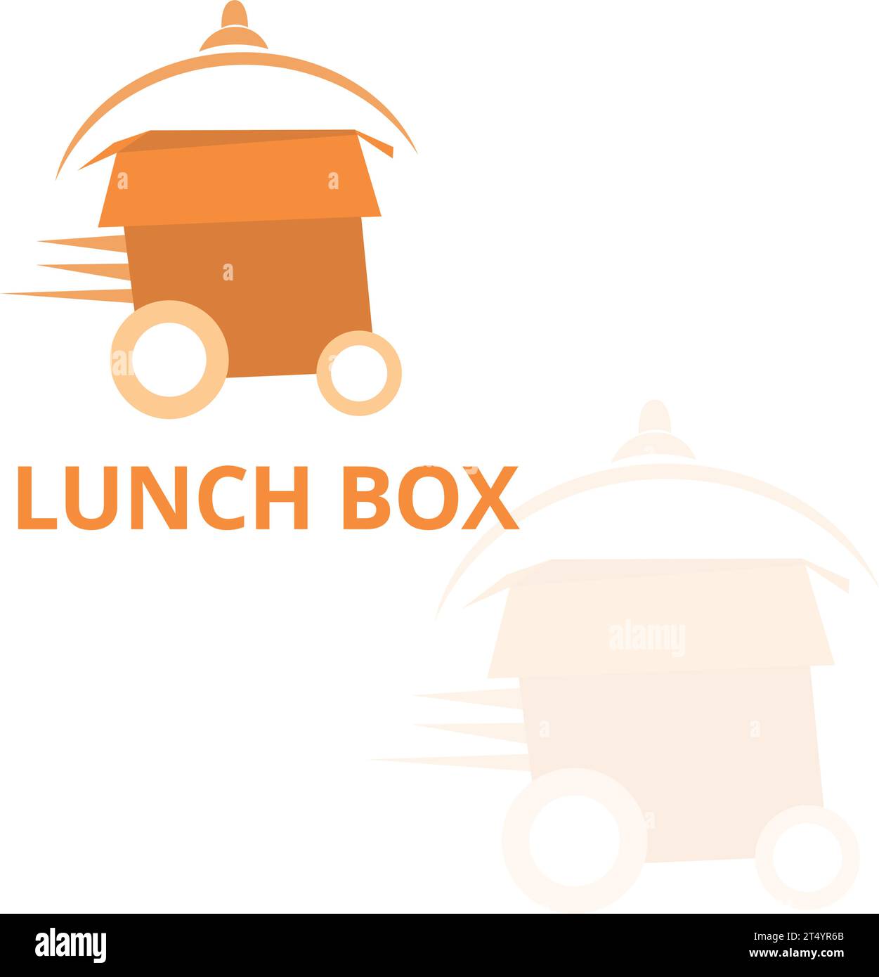 Speed lunch box logo design with art Royalty Free Vector Stock Vector
