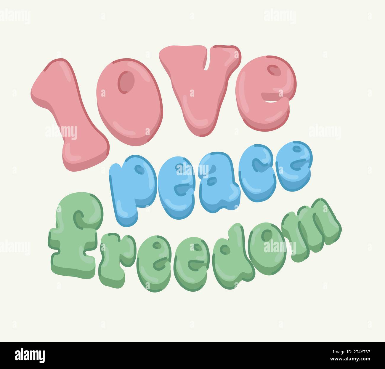 Decorative love peace freedom Royalty Free Vector Image Stock Vector