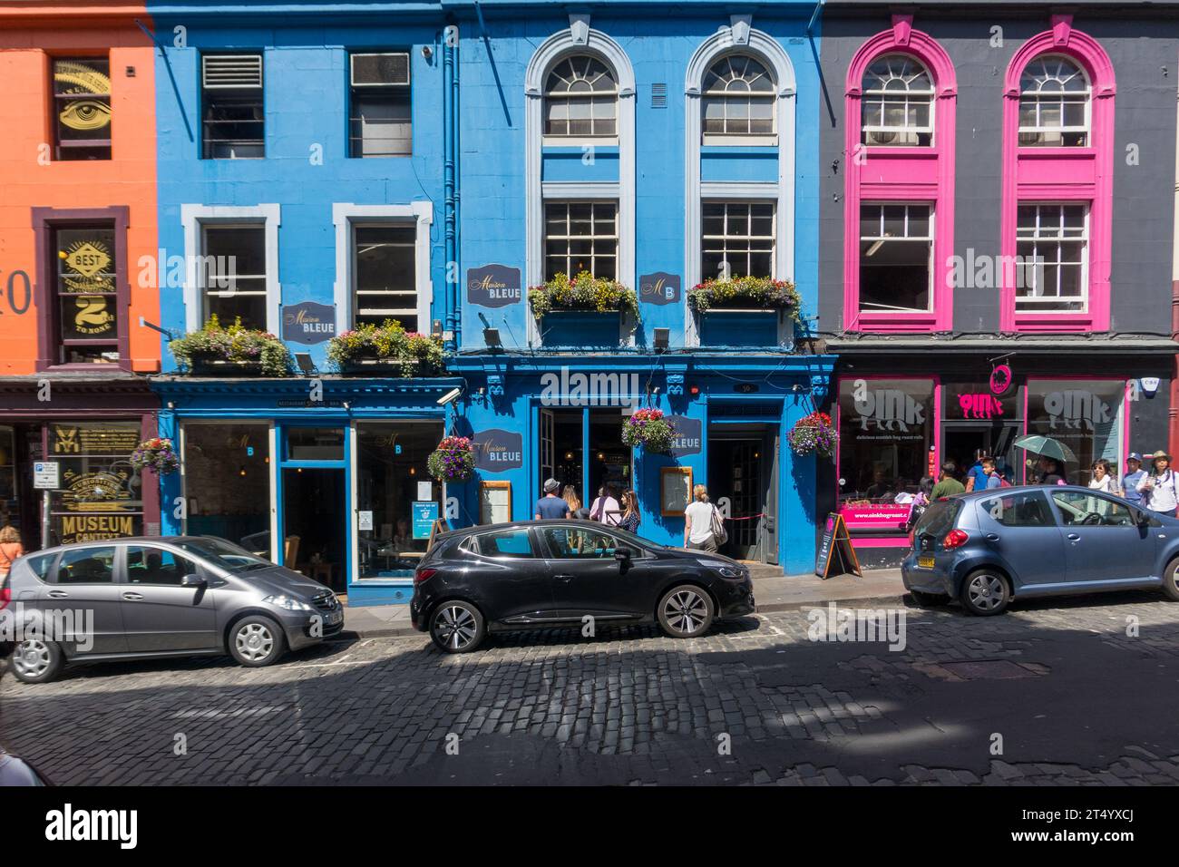 Victoria Street facades, Edimbourg, Scotland, UK. Stock Photo