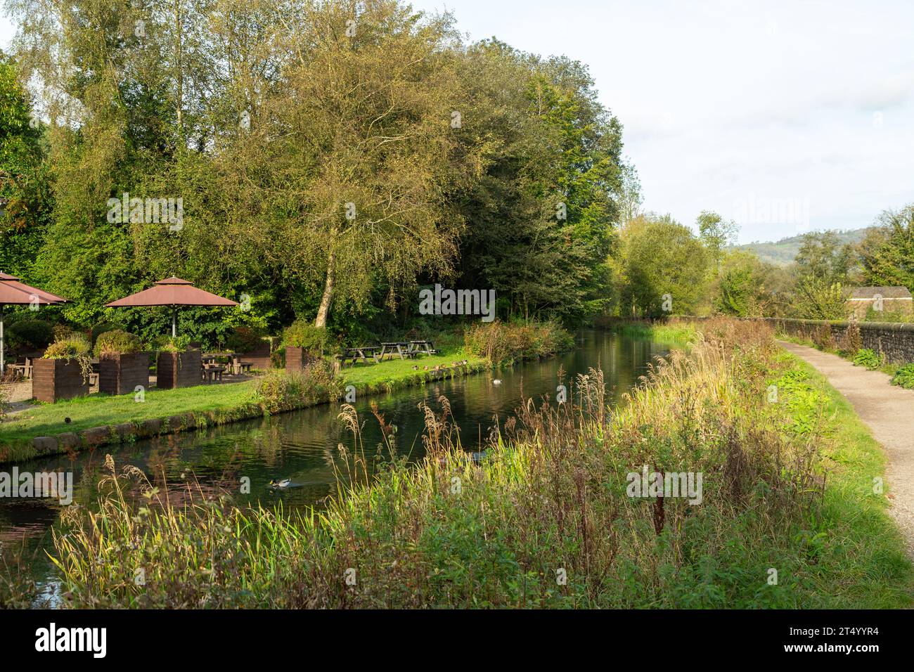 High Peak Junction on the Cromford Canal in the Peak District Derbyshire England Stock Photo